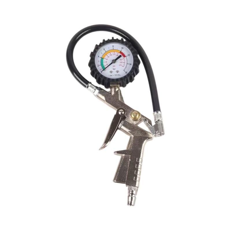 Pneumatic Alloy Car Inflation Pressure Measurement Kit Tire Pressure Counting Display Gun Mechanical Pointer Pressure Gauge
