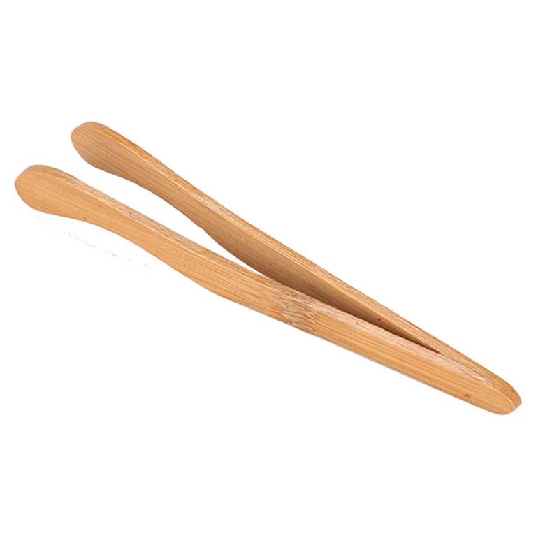 Многоразовые бамбуковые щипцы для тостов, кухонная утварь, щипцы для чая, для фруктов, тостов, чая, хлеба, маринадов, для приготовления пищи, деревянные щипцы для тостера с ультра-захватом