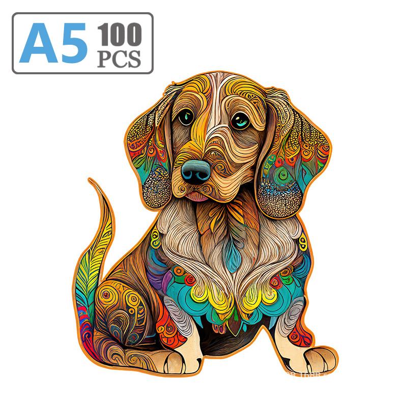 Colorful Elephant Rabbit Butterfly Wooden Puzzle 3D DIY Game Gift for Adults Kids Educational Toy Shape Board Set