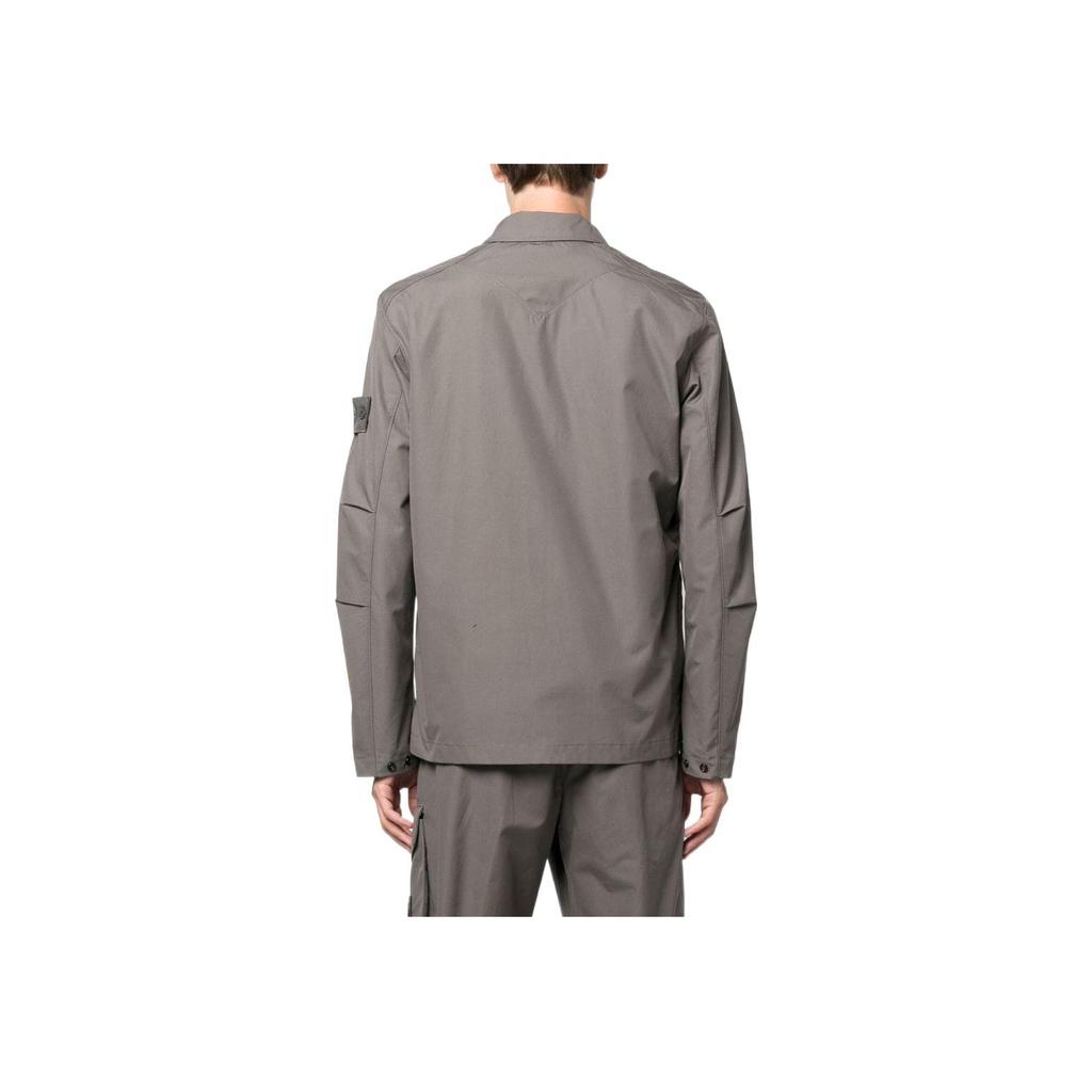 STONE ISLAND Карманы Рубашка-верхняя одежда Темно-серый Мужские Топы 7715116F1-V0067
