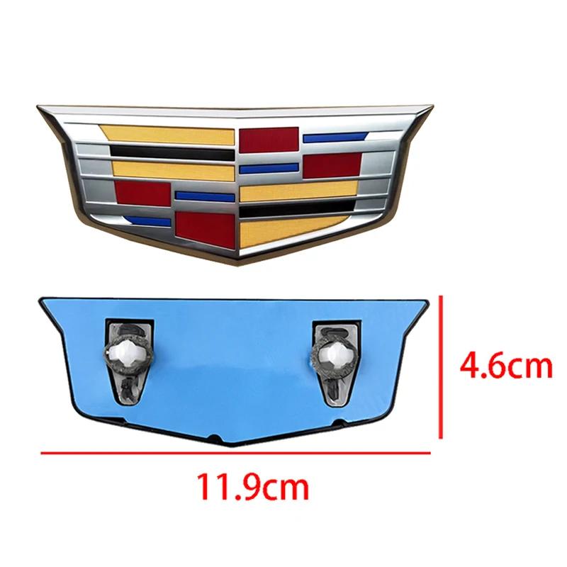 For Cadillac CT6 2025 Upgrade Front Grille Hood Logo 2PCS ABS Car Rear Trunk Door Emblem Sticker Styling Accessories AHZ1