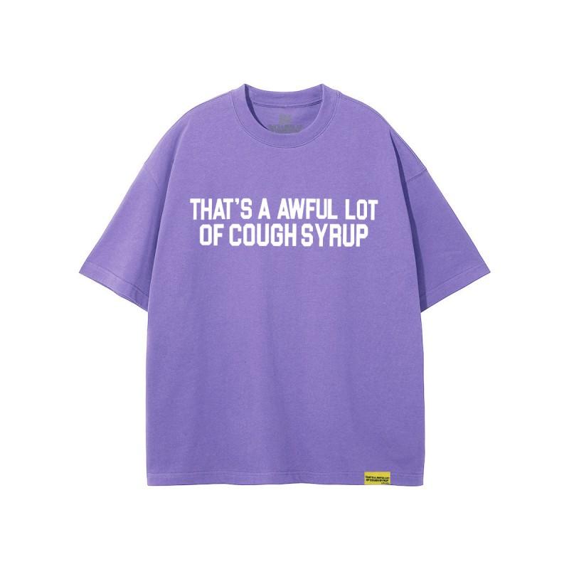 Unisex Oversized Cotton T-Shirt With Bold Letter Print Loose Fit Streetwear Tee Casual Wear