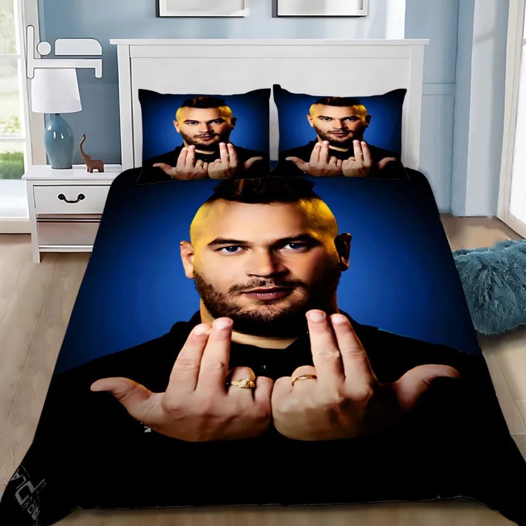 3D Printed JuL Bedding Set Rapper JuL C'est Pas Duvet Cover Pillowcase 2/3pcs 3D Prints Quilt covers Single Double Large Size