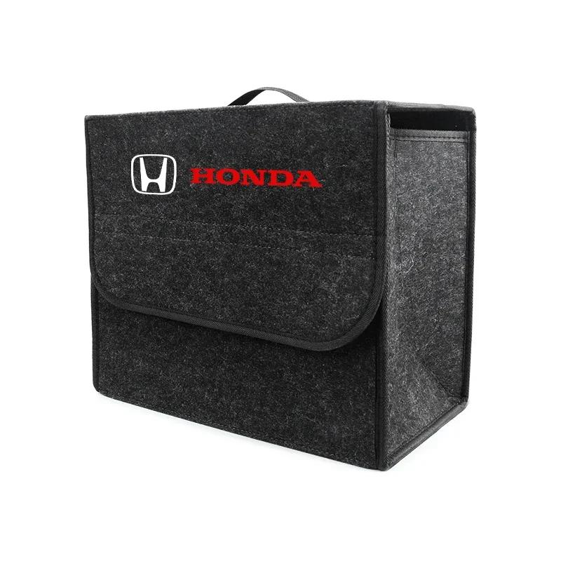 For Honda Civic Accord Fit CRV Jazz Odyssey Car Trunk Storage Box Foldable Felt Car Organizer Stowing Tidying Box