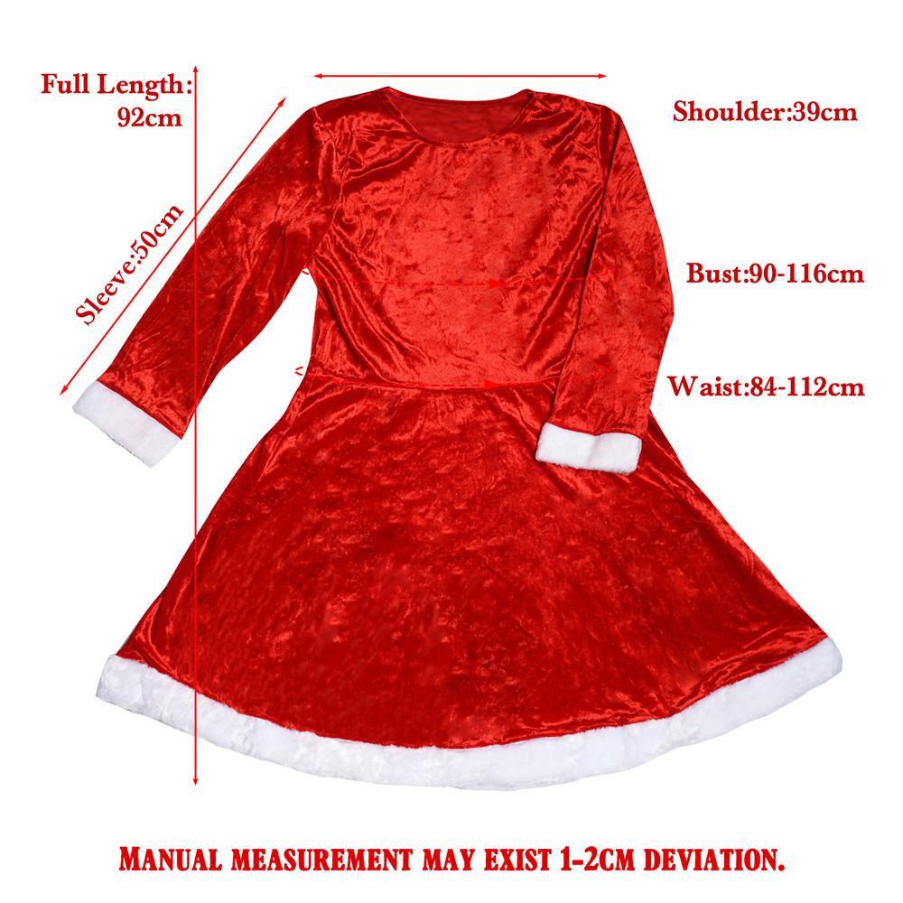 Женский милый наряд Мисс Санта-Клауса, рождественский маскарадный костюм