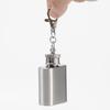 1 Oz Hip Flask Portable Good Sealing Sturdy Anti-rust with Keychains Travel Bottle Wine Flask Daily Use