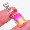 Bi-Color Tourmaline Handmade 925 Sterling Silver Jewelry Pendant 1.65" B1d11