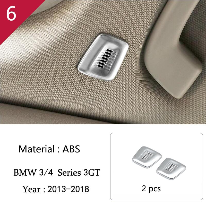 For q6 3 4 Series 3GT F30 F32 F34 Car Styling interior Gearshift AC CD button Panel Door Armrest Decoration Cover Trim Sticker q6