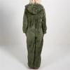Women Long Sleeve Hooded Jumpsuit Pajamas Casual Winter Warm Rompe Sleepwear