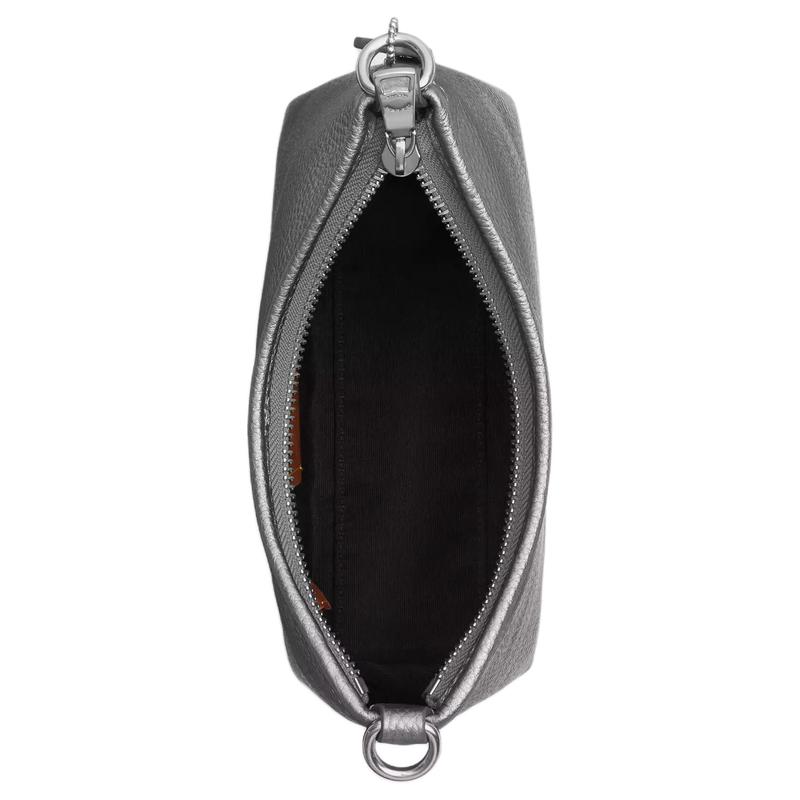 COACH Laurel 19 Star Pendant Leather and Coated Canvas Crossbody Shoulder Bag Small Women's Silver