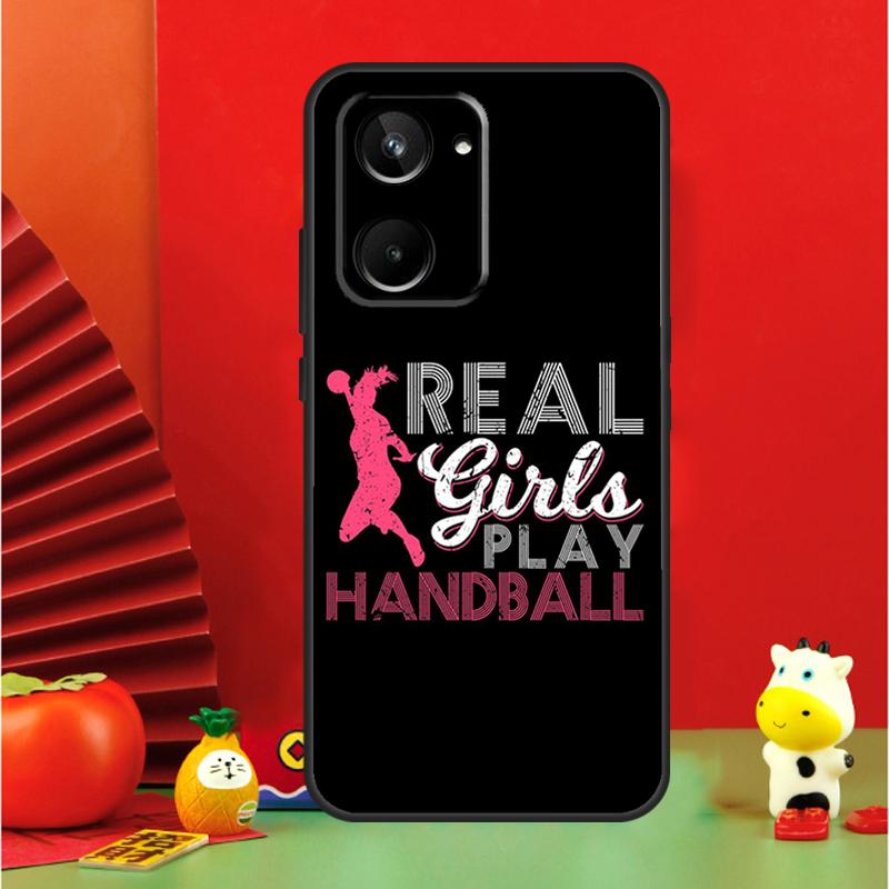 Stylish Playing Handball Case For Realme C67 C55 C53 C51 C35 C33 C31 C30 C25s C21Y GT Neo 6 GT5 9 10 11 12 Pro Plus