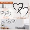 Heart Shaped Wall Art Decoration 2pcs Metal Heart-shaped Wall Decoration Equipped with Screws for Easy Installation