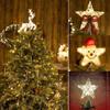 Glitter Star Christmas Tree Topper with LED Light Sparkle Xmas Treetop Ornaments