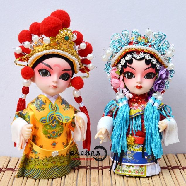 Beijing Tangrenfang Peking Opera Silk Doll, Chinese Traditional Folk Craft Figurine