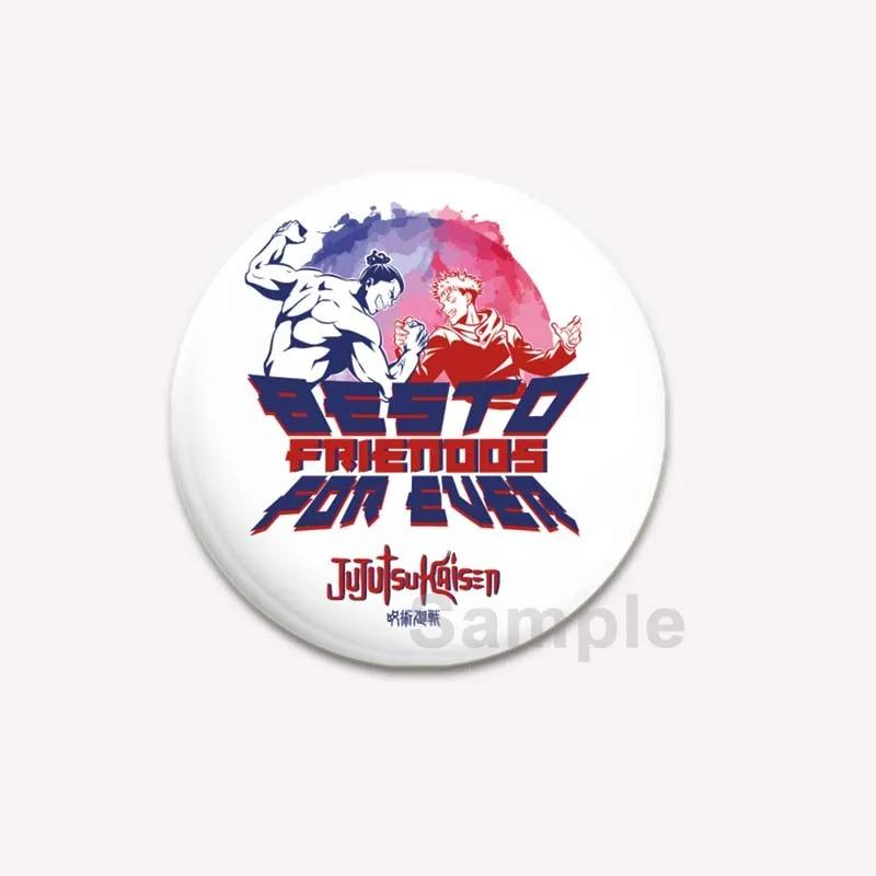 Значок аниме дзюдзюцу кайсен 32/44/58 мм, милый круглый значок Годзё Сатору Юдзи Итадори, брошь на воротник рюкзака своими руками, модные ювелирные изделия, аксессуары