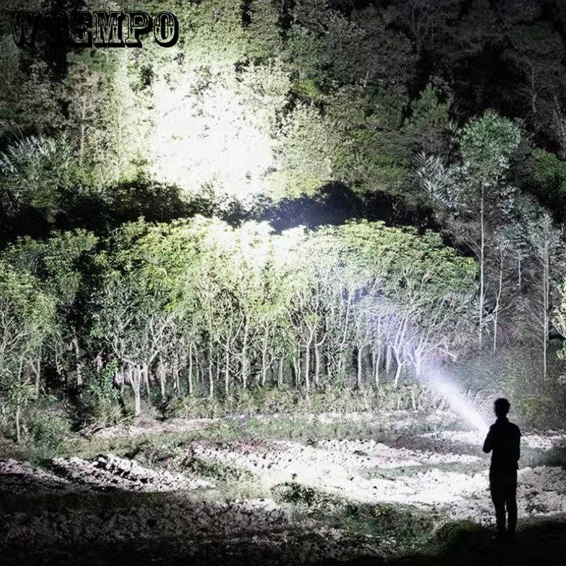 Фонарик COB с USB-зарядкой и боковой подсветкой, бытовой светодиодный многофункциональный пластиковый портативный светильник