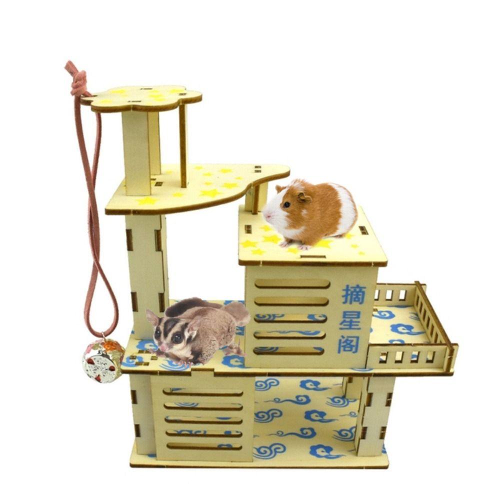 Gerbils Hedgehog Removable Guinea Pigs Hamster House Rat Playground Platform Small Animal Habitat