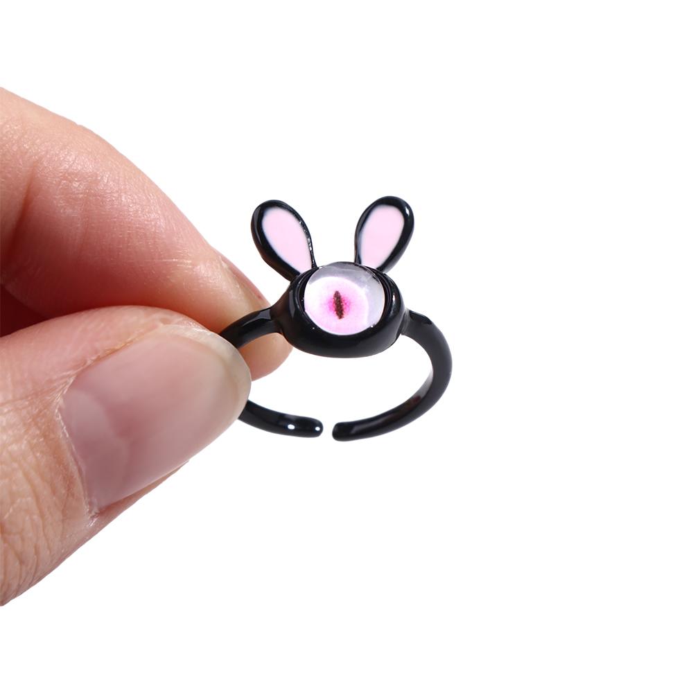 Цинковый сплав цинка нишевый дизайн кролик модные ювелирные изделия кольцо Харадзюку корейский стиль кольцо женское открывающееся кольцо