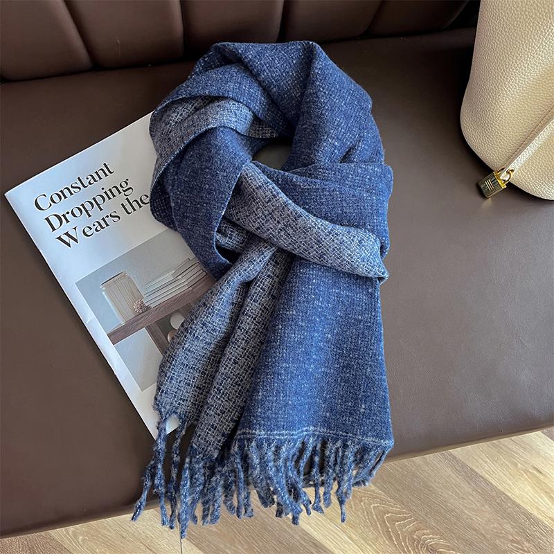 Imitation Cashmere Women Winter Scarf Thicken Double-Sided Long Shawls Neck Warm Tassel Poncho Echarpe Stoles Pashmina Luxury