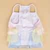 Summer Puppy Dress, Rainbow Tulle Tiered Skirt, Cute Doggie Sling Outfit, Fairy Pet Wear with Bows, Breathable Small Dog Apparel