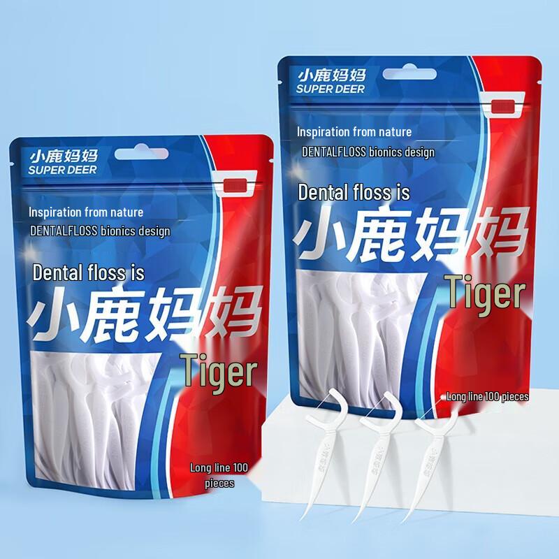 Deer Mother Smooth Deep Cleaning Dental Floss Sticks Family Pack