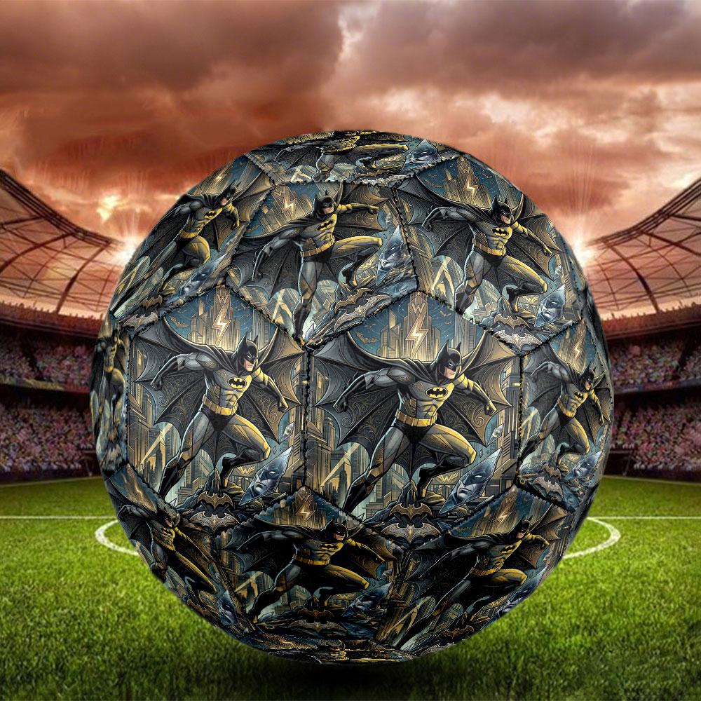 Batman Print Size 5 Soccer Ball, Standard Match Football for Sports Game and Team Practice, Ideal Gift for Soccer Fans