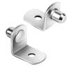5mm Steel Shelf Support Pegs L-Shaped Nickel-Plated Cabinet Pins for Kitchen Furniture 50pcs