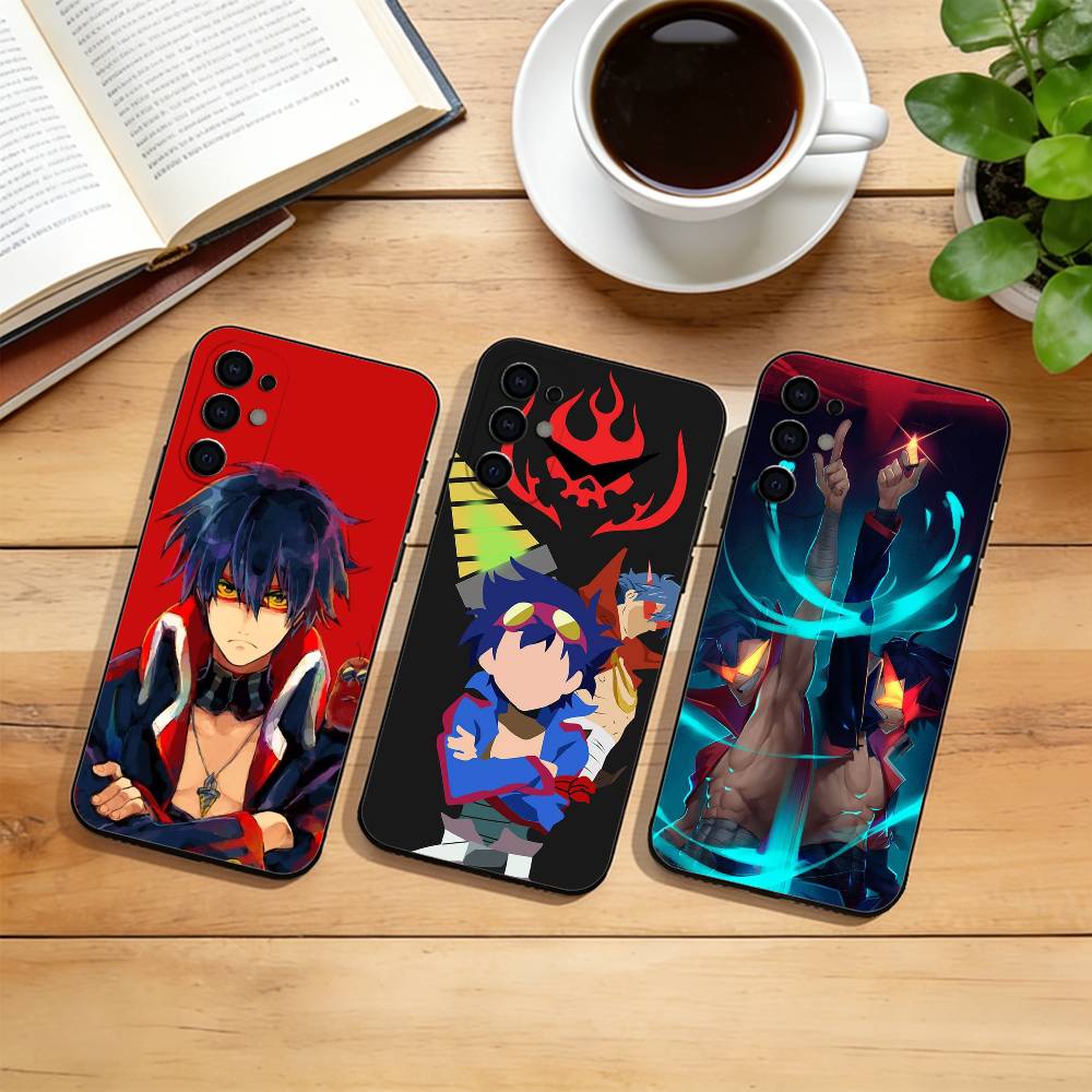 Чехол для телефона Tengen Toppa Gurren Lagann Simon для Samsung S25, S24, S21, S22, S23, S30, Ultra, S20, Plus, Fe, Lite, Note, 10, Черная крышка