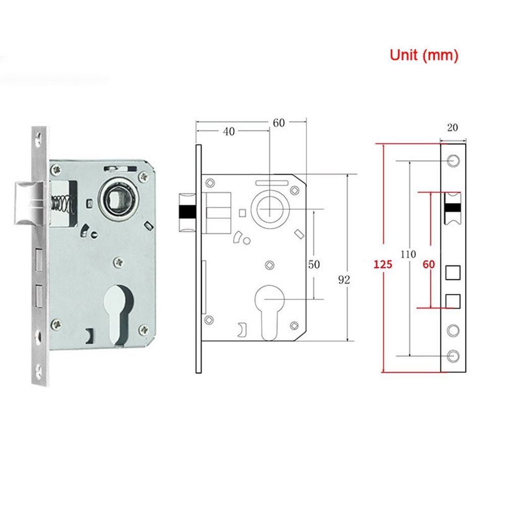 Silent Door Lock Cylinder Security Mechanical Lock New Door Lock Body  Door