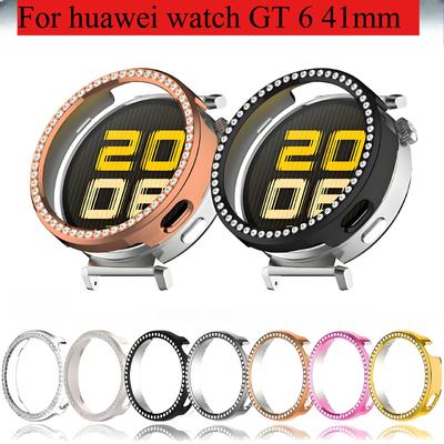 Блестящий ПК Полый Чехол для Huawei Watch GT6 41мм Крышка Скин Умный Ремешок