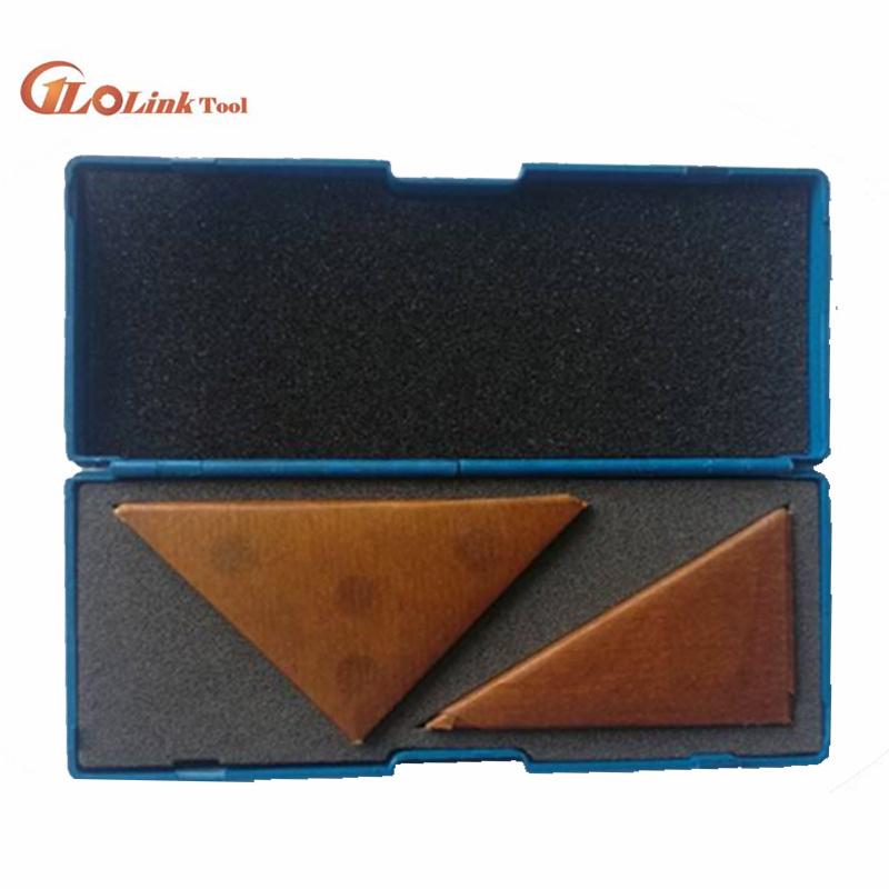 2pcs Manganese Steel Precision Angle Gauge Block Set 45°/45°/90° and 30°/60°/90 Degree Gauge Milling Machinist Lathe Tool
