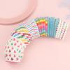 100Pcs Party Muffin Cup Rainbow Cake Mold Paper  Cupcake Baking Boxes Wrapper
