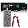 DRUCKFIX Snap Fastener Kit Snap Fastener Setter Tool 100 Snap Fasteners & Pliers
