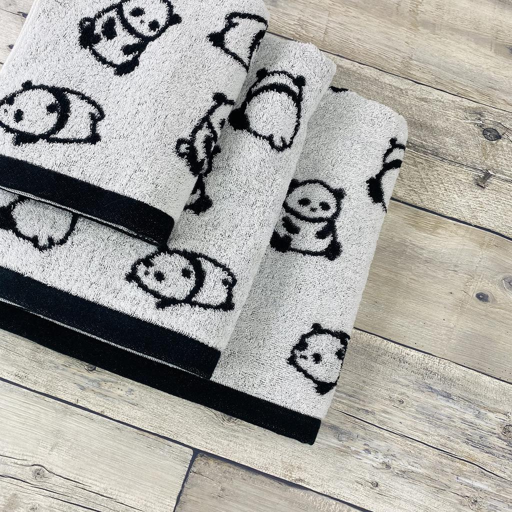 Полотенце Imabari Банное полотенце 60 см x 120 см Панда Панда Сделано в Японии Хлопок Imabari Милый хлопок Рисунок панды Детский сад Детский сад Школьные товары с пандой