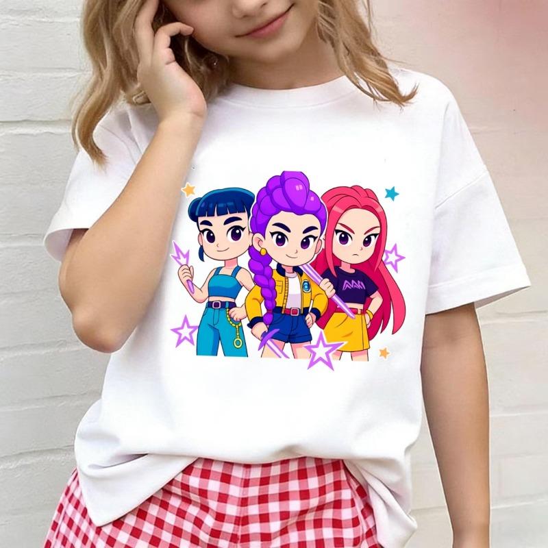 Kpop Демон Охотник Детская Футболка Женская С Коротким Рукавом Саджа Мальчики Дети Футболка Kpop Демон Футболка Мальчики Девочки Семейная Одежда