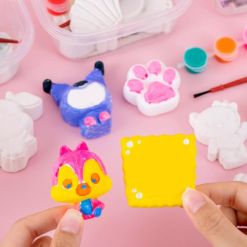 Кукла из гипса, раскрашивающая игрушку своими руками, креативная ручная работа, раскраска из гипса, художественная граффити-игрушка, обучающая игрушка, подарок на день рождения