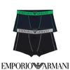 Emporio Armani PIQUET MICROFIBER Boxer Shorts, Front Closure, Men's, EU Size, 54045323, 98. Black
