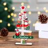 Exquisite Christmas Tree Desktop Decoration Wooden Letter Christmas Signs Plaque DIY Craft Santa Claus Tabletop Sign Home Decor