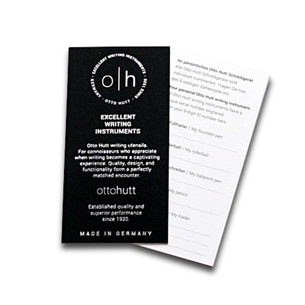Перьевая ручка Otto Hutt D01 DESIGN01 с черным матовым платиновым покрытием, серебряным колпачком, шрифт CT Extra Fine EF 038-11446