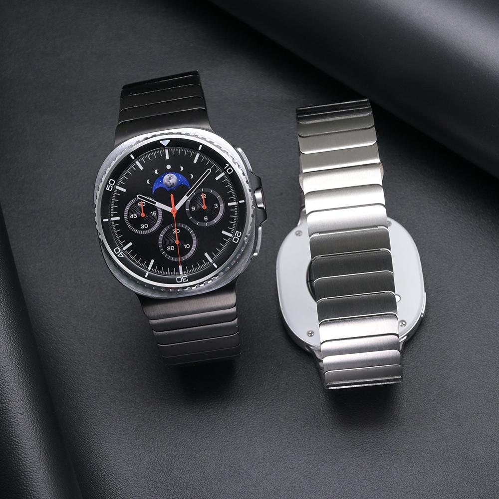 Титановый браслет для Samsung Galaxy Watch 8 Classic 46 мм 44/40 мм Мужской Роскошный Металлический Ремешок для Galaxy Watch Ultra 2025 Браслет