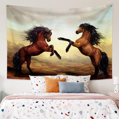 Коллекция гобеленов со скачущей лошадью, настенный гобелен в стиле бохо, Настенный декор для гостиной, спальни, декора комнаты в общежитии, домашний декор