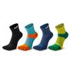 Five-Finger Socks for Men, Anti-Odor, Quick-Dry Sports Socks, Professional Towel-Bottom Outdoor Marathon Low-Cut Terry Mid-Calf Socks
