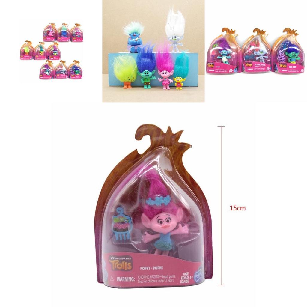 Premium 15cm Trolls Character Toys Featuring Poppy Branch Biggie For Kids