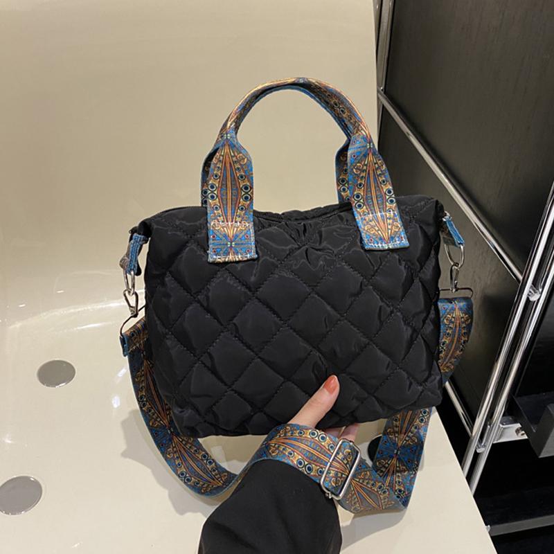 Yogodlns Design Lingge Quilted Padded Large Tote Nylon Women Handbags Luxury Design Shoulder Crossbody Bags Shopper Bag