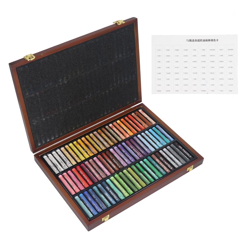 Oil Pastels 72 Color Strong Adhesion Multipurpose Portable Soft Oil Crayons for Drawing Painting