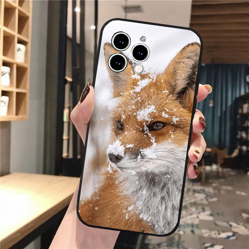 Чехол для телефона Carcasa Funda Для iPhone 17 Pro Max 17 Air 16 15 14 13 Pro Max 15 16 Pro 15Plus Милая лиса