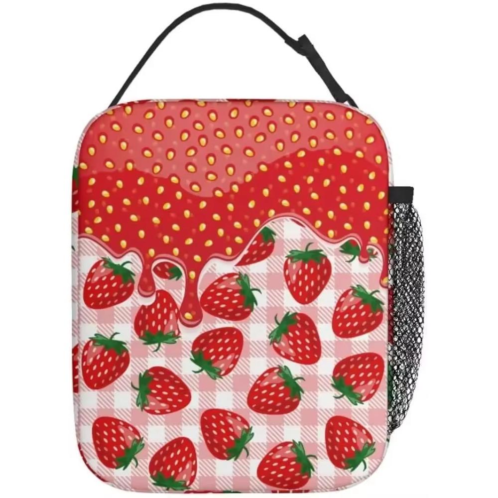 Красный ланч-бокс, термосумка, многоразовая, с застежкой-молнией, для работы, путешествий, пикника