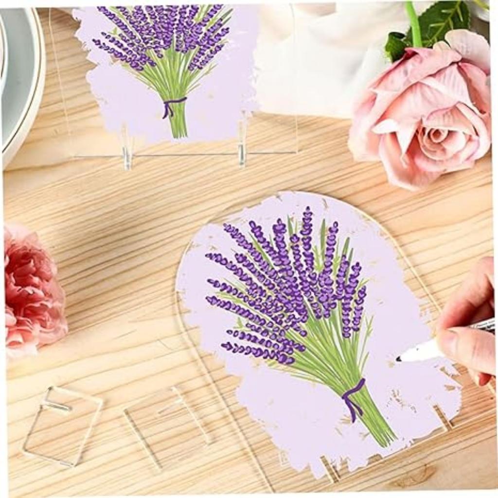 5 шт. Свадебные карточки рассадки Акриловые карточки для рассадки Набор Пустая поверхность Номер стола Декоративная табличка для банкета