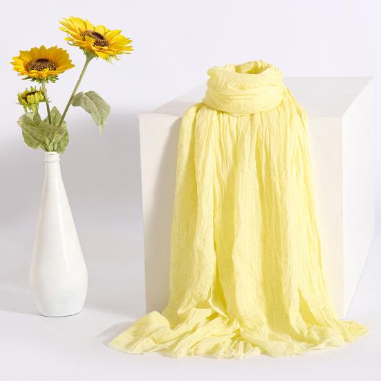 Женский шарф-шаль однотонный мягкий тканевый шарф тонкая дышащая шаль универсальный зимний уличный аксессуар