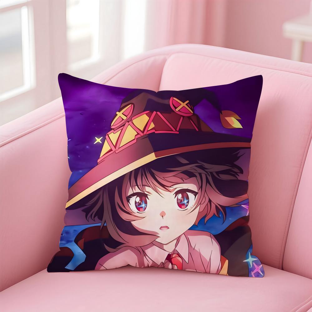 Модная K-Konosuba Мультяшная Аниме Милая Иконка Наволочка Чехол для Подушки Мягкая Приятная Ткань и Скрытая Молния